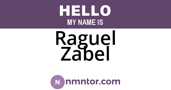 Raguel Zabel