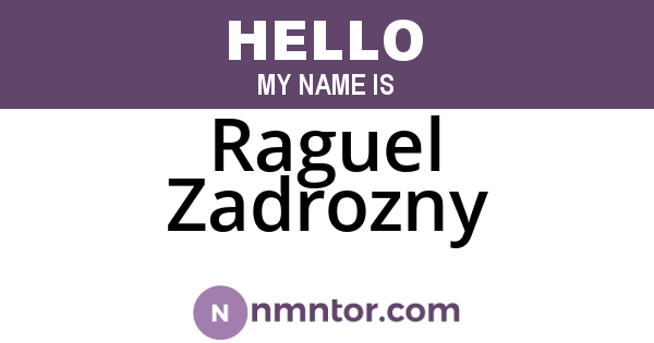 Raguel Zadrozny