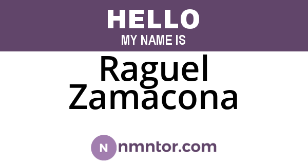 Raguel Zamacona