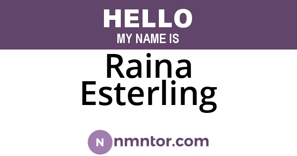 Raina Esterling