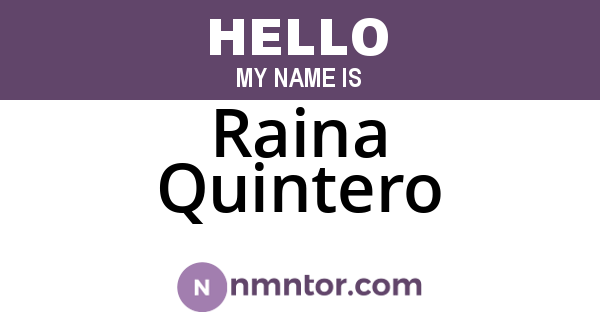 Raina Quintero
