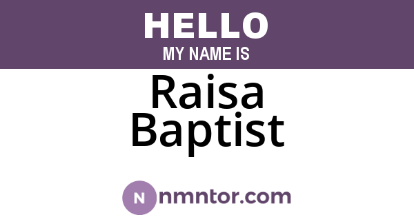 Raisa Baptist