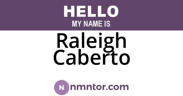 Raleigh Caberto