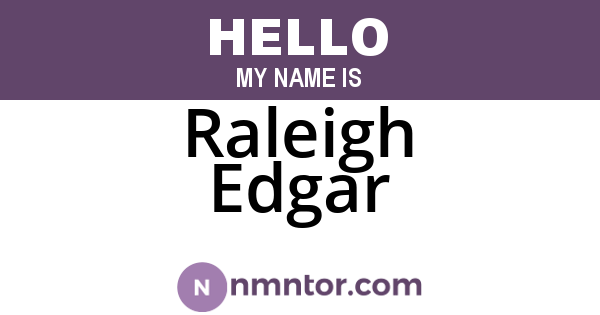 Raleigh Edgar