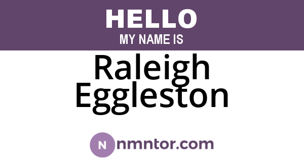 Raleigh Eggleston