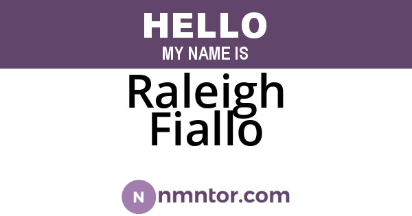 Raleigh Fiallo