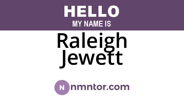 Raleigh Jewett