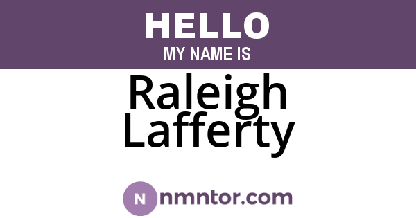 Raleigh Lafferty
