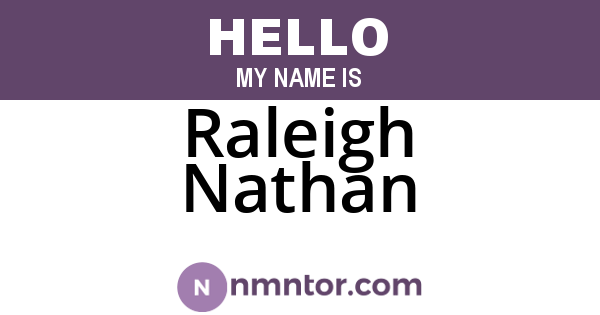 Raleigh Nathan