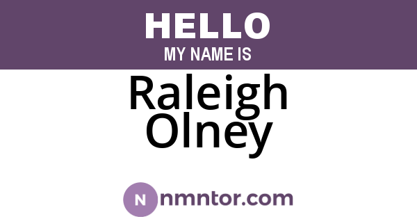 Raleigh Olney