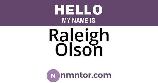 Raleigh Olson