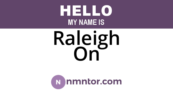 Raleigh On