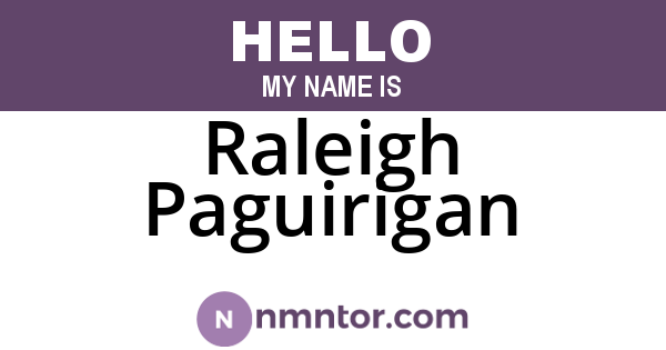 Raleigh Paguirigan