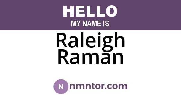 Raleigh Raman