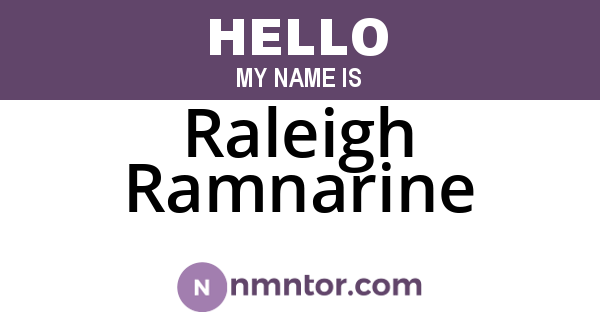 Raleigh Ramnarine