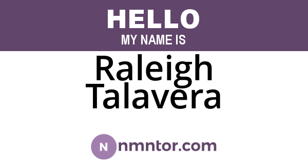 Raleigh Talavera