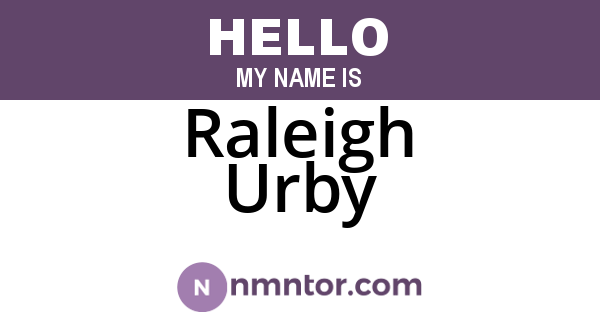 Raleigh Urby