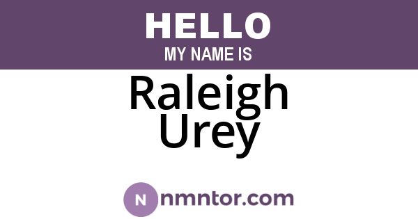Raleigh Urey