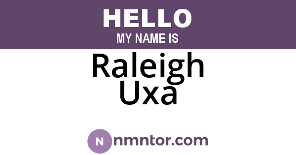 Raleigh Uxa
