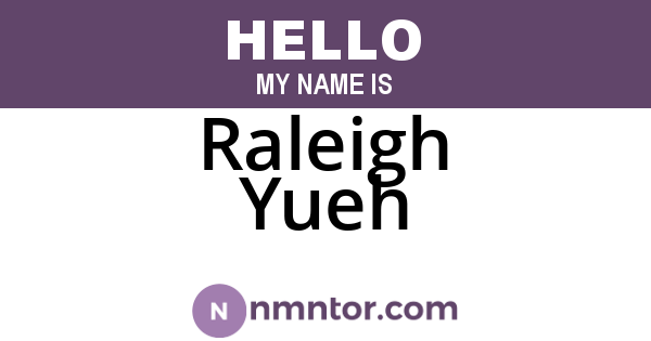 Raleigh Yueh