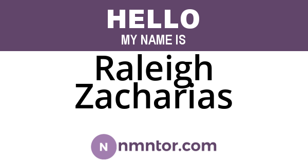 Raleigh Zacharias