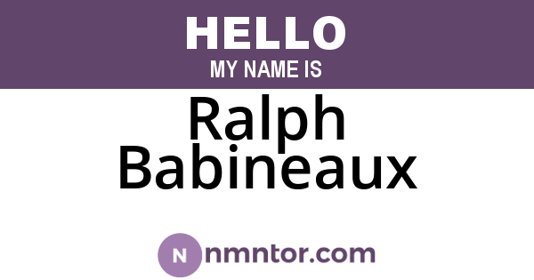 Ralph Babineaux