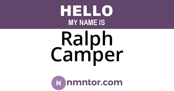 Ralph Camper