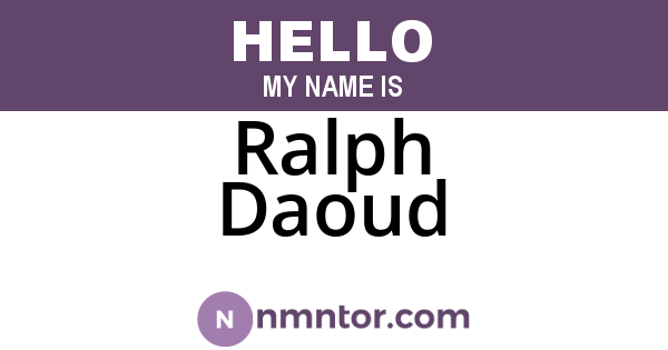 Ralph Daoud