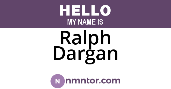 Ralph Dargan