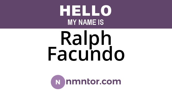 Ralph Facundo