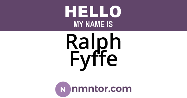 Ralph Fyffe