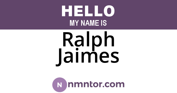 Ralph Jaimes