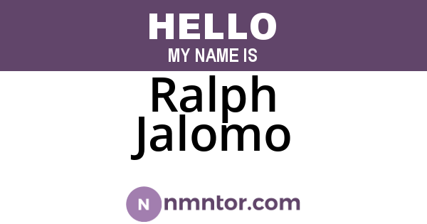 Ralph Jalomo
