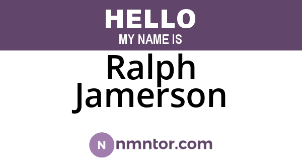 Ralph Jamerson
