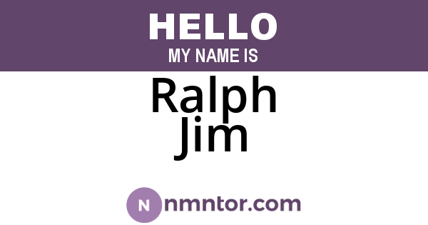 Ralph Jim