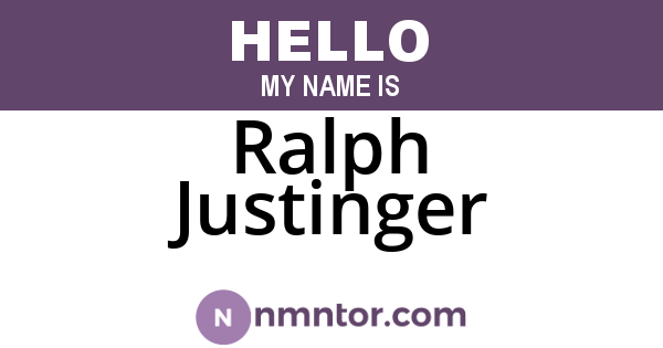 Ralph Justinger