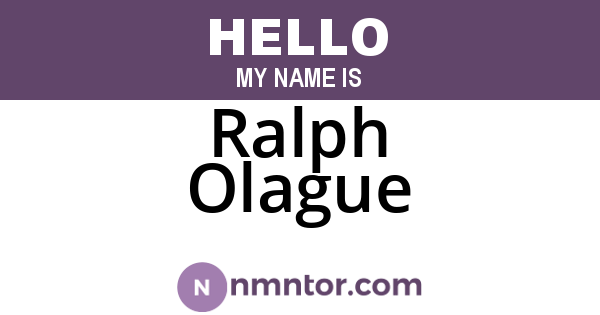 Ralph Olague