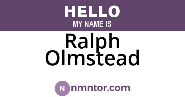 Ralph Olmstead