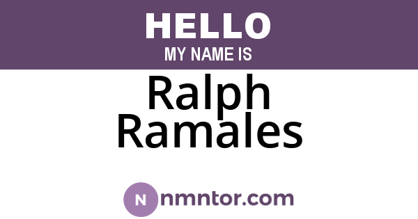 Ralph Ramales