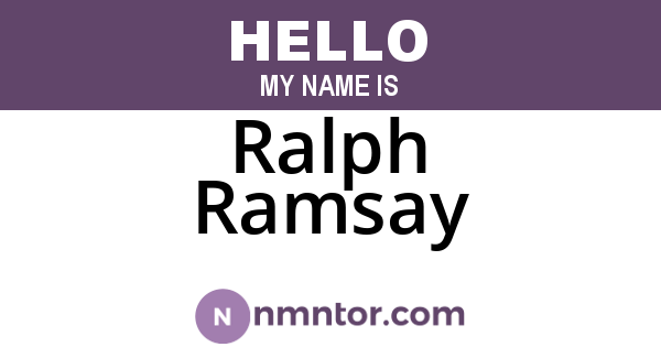 Ralph Ramsay