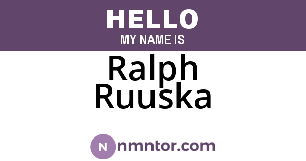 Ralph Ruuska
