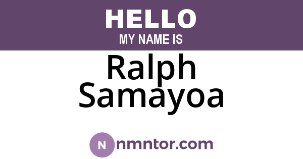 Ralph Samayoa