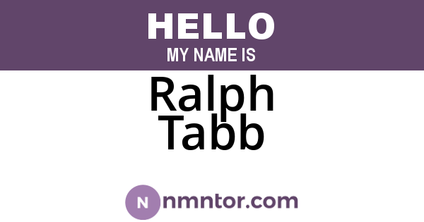 Ralph Tabb
