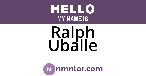 Ralph Uballe