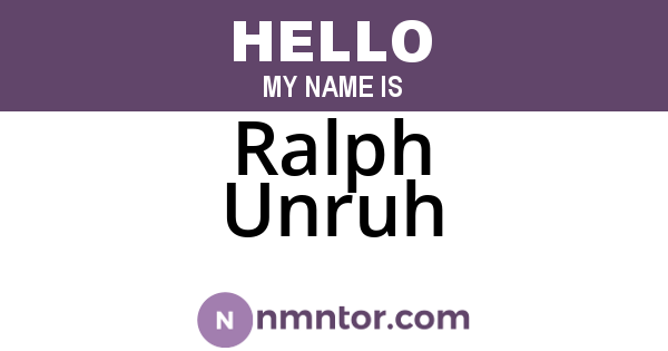 Ralph Unruh