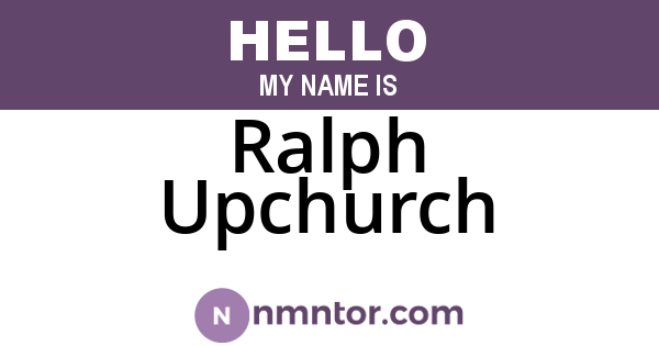 Ralph Upchurch