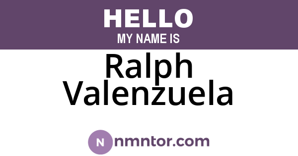 Ralph Valenzuela