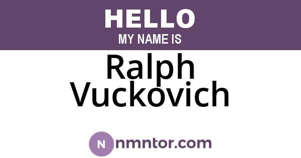 Ralph Vuckovich