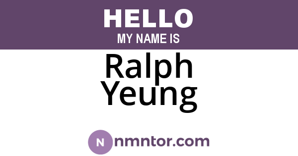 Ralph Yeung