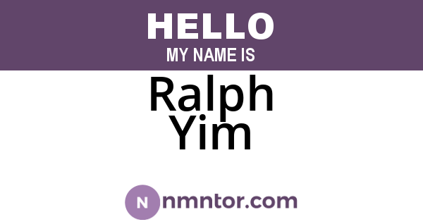 Ralph Yim